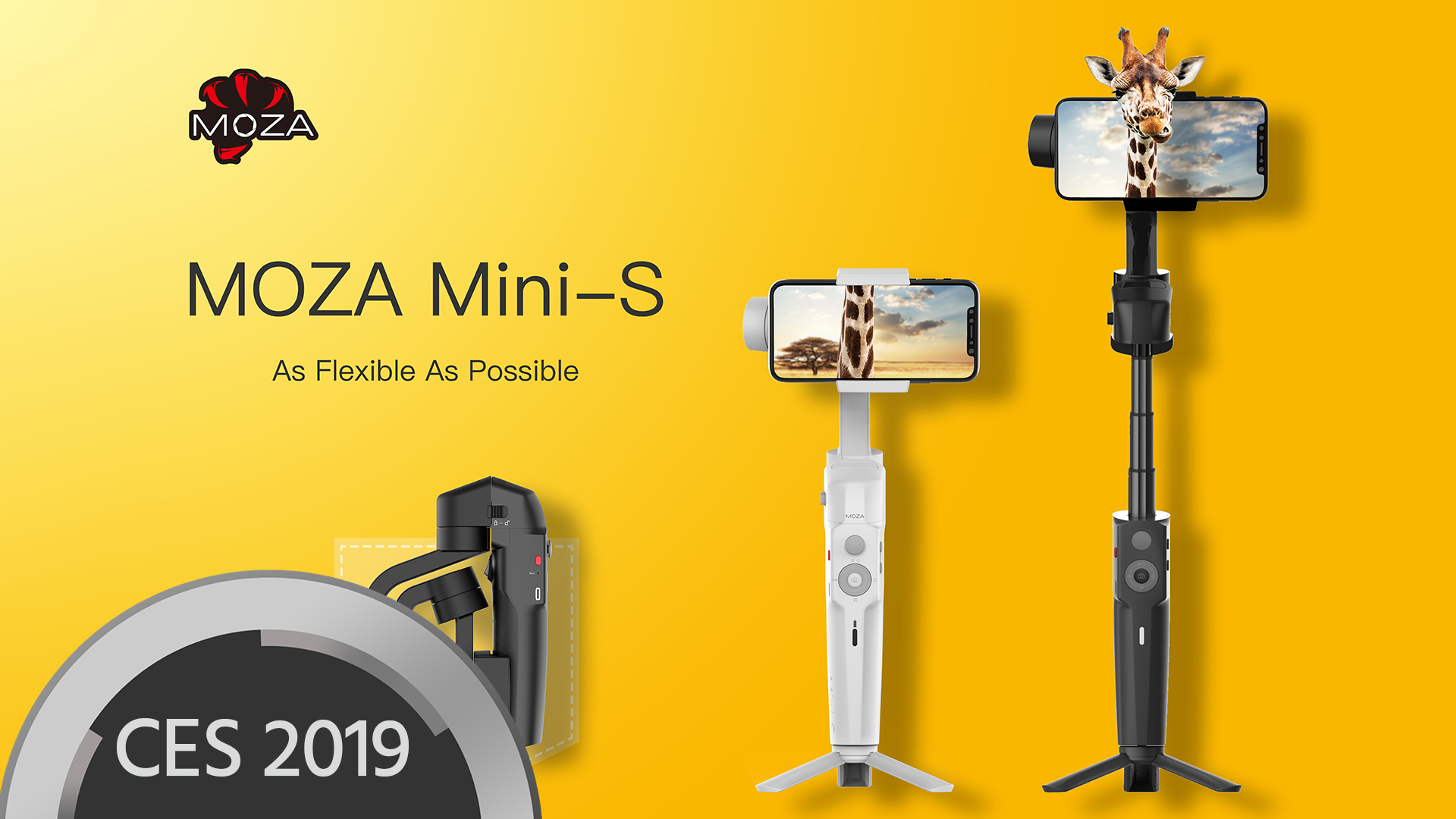 Smartphone Gimbal MOZA Mini-S revelaed at CES 2019